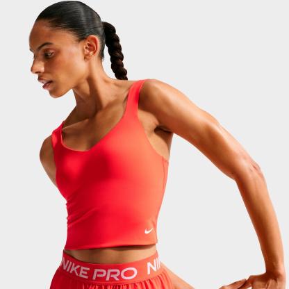 Women's Nithtke Pro Sculpt Medium-Support Padded Bra Tank - Light Crimson/White