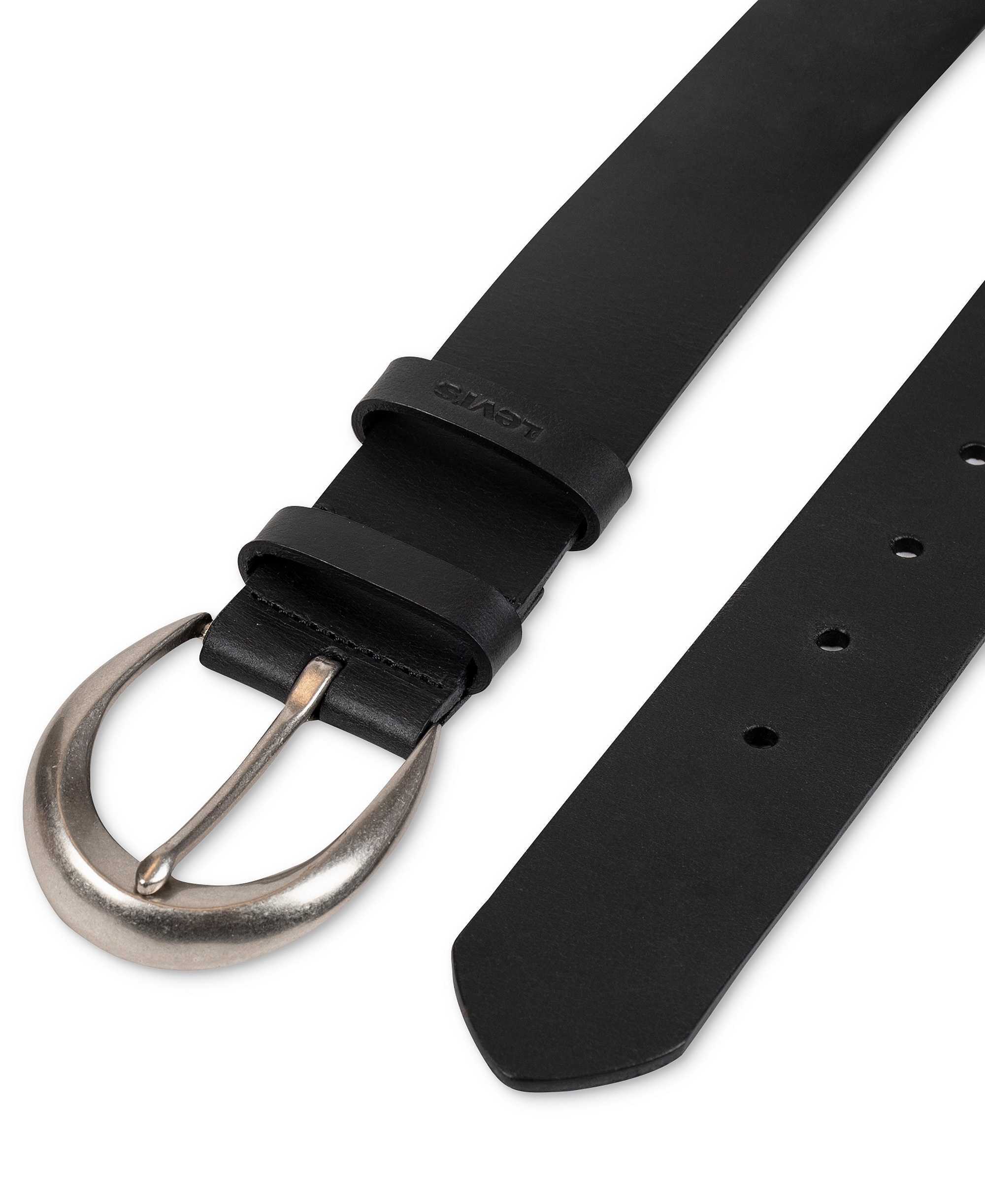Levi's Women's Sliding Loop Casual Leather Pant Belt - Black