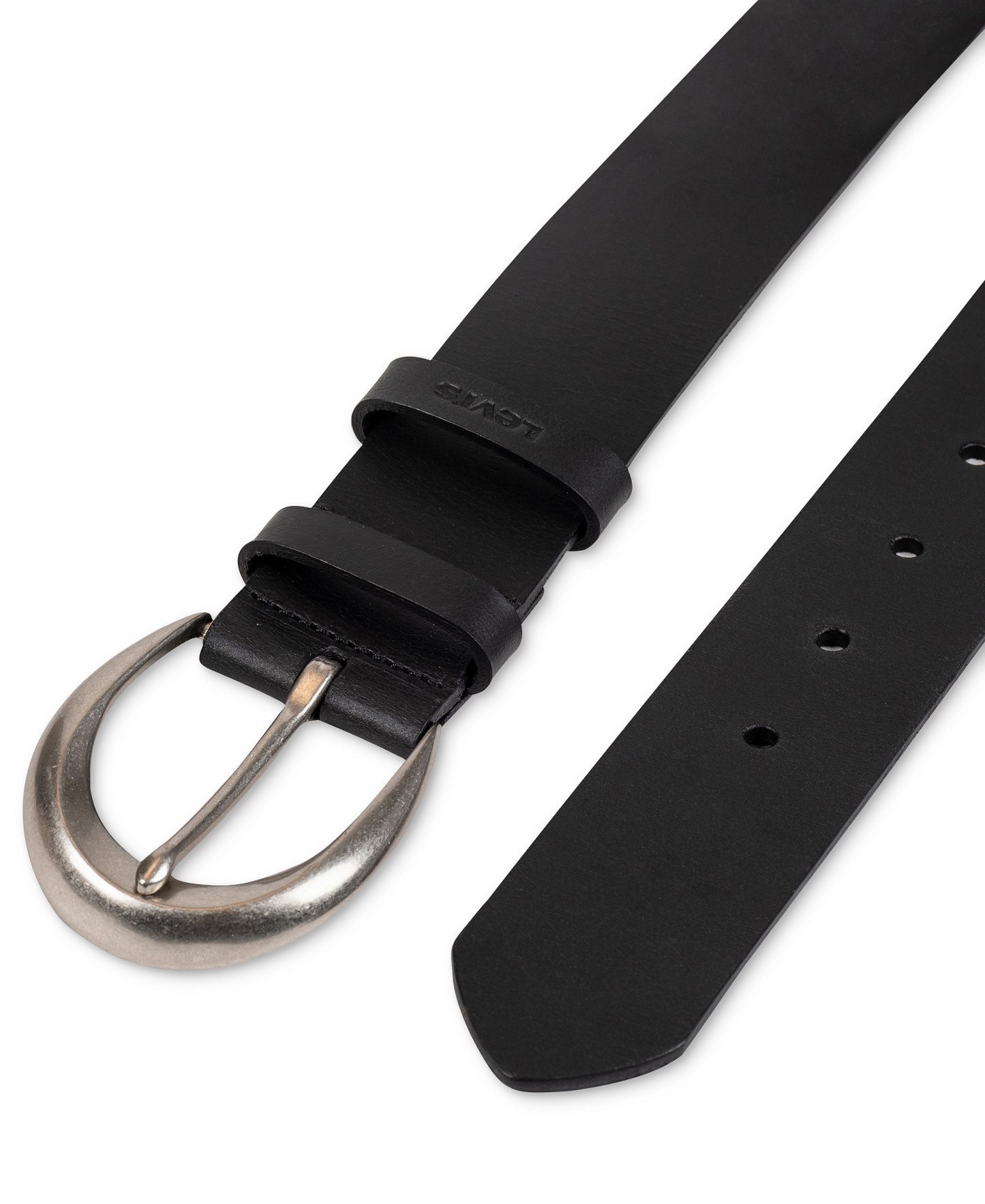 Levi's Women's Sliding Loop Casual Leather Pant Belt - Black