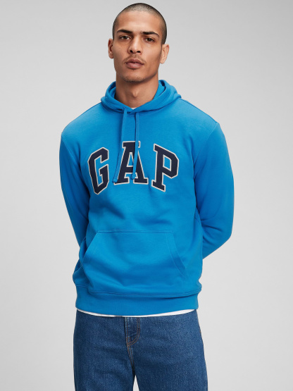 Adult VintageSoft Arch Logo Hoodie - precious blue