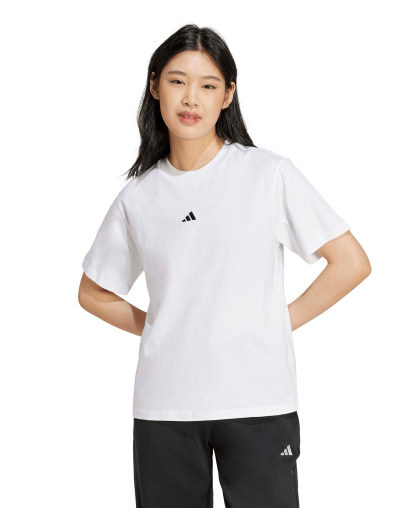 adidas Women's Short-Sleeve Cotton Crewneck Logo T-Shirt - White/black