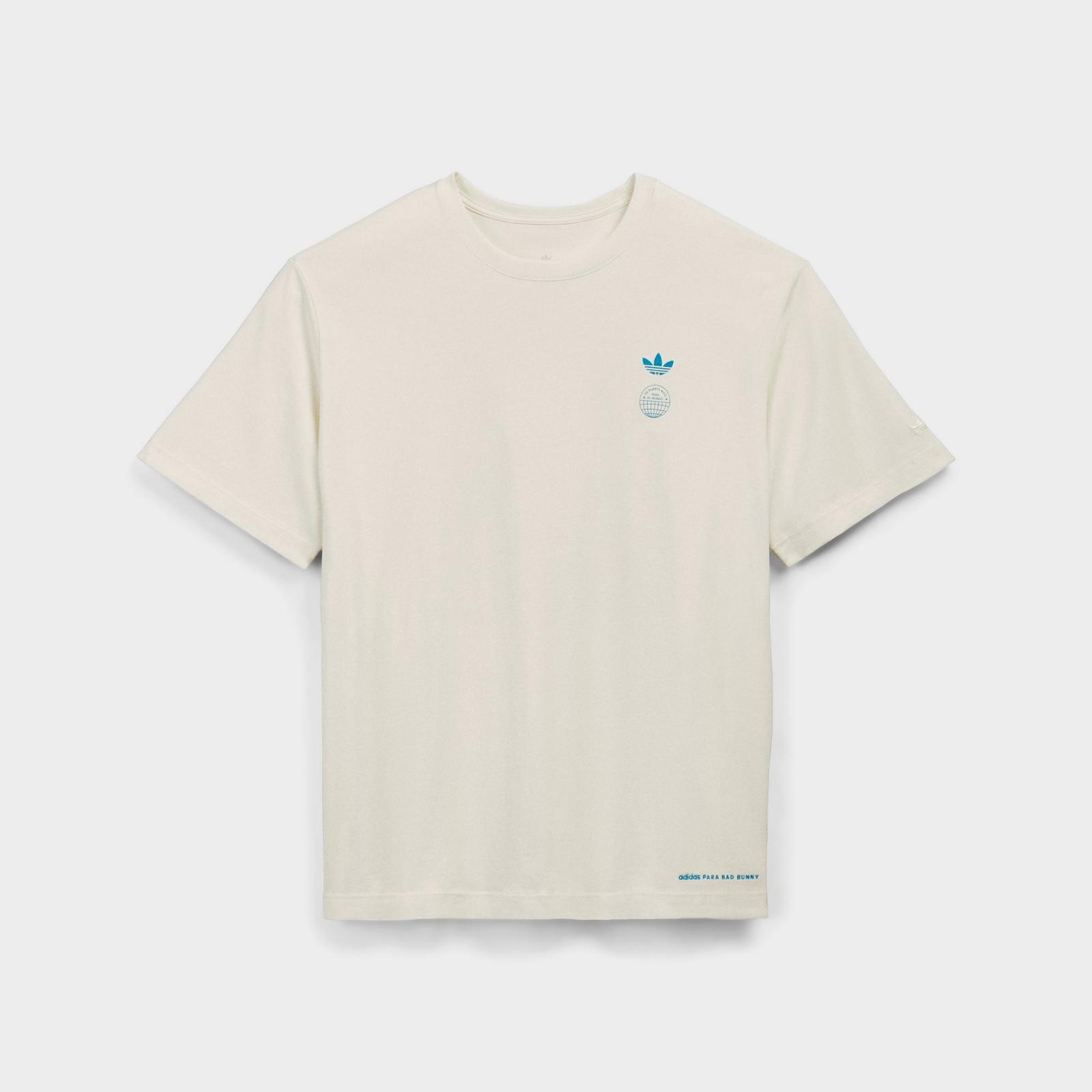 adidas Originals x Bad Bunny DTmF Madrid Graphic Oversized Heavyweight T-Shirt - Cream White - view 1