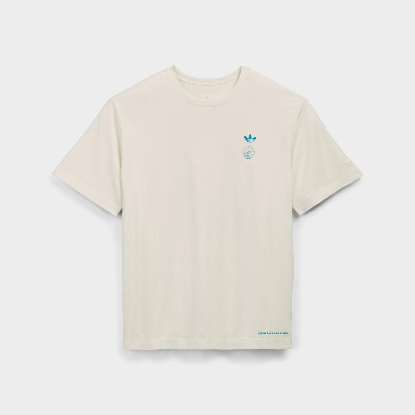 adidas Originals x Bad Bunny DTmF Madrid Graphic Oversized Heavyweight T-Shirt - Cream White - view 1