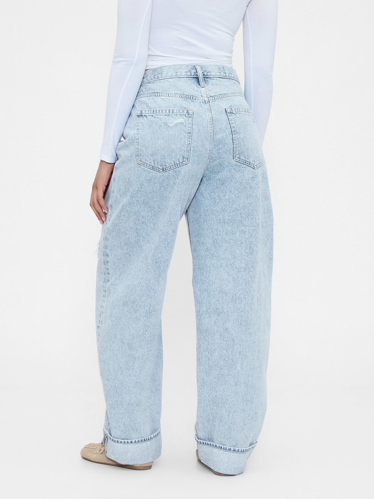 High Rise Barrel Jeans - Light indigo