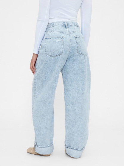 High Rise Barrel Jeans - Light indigo