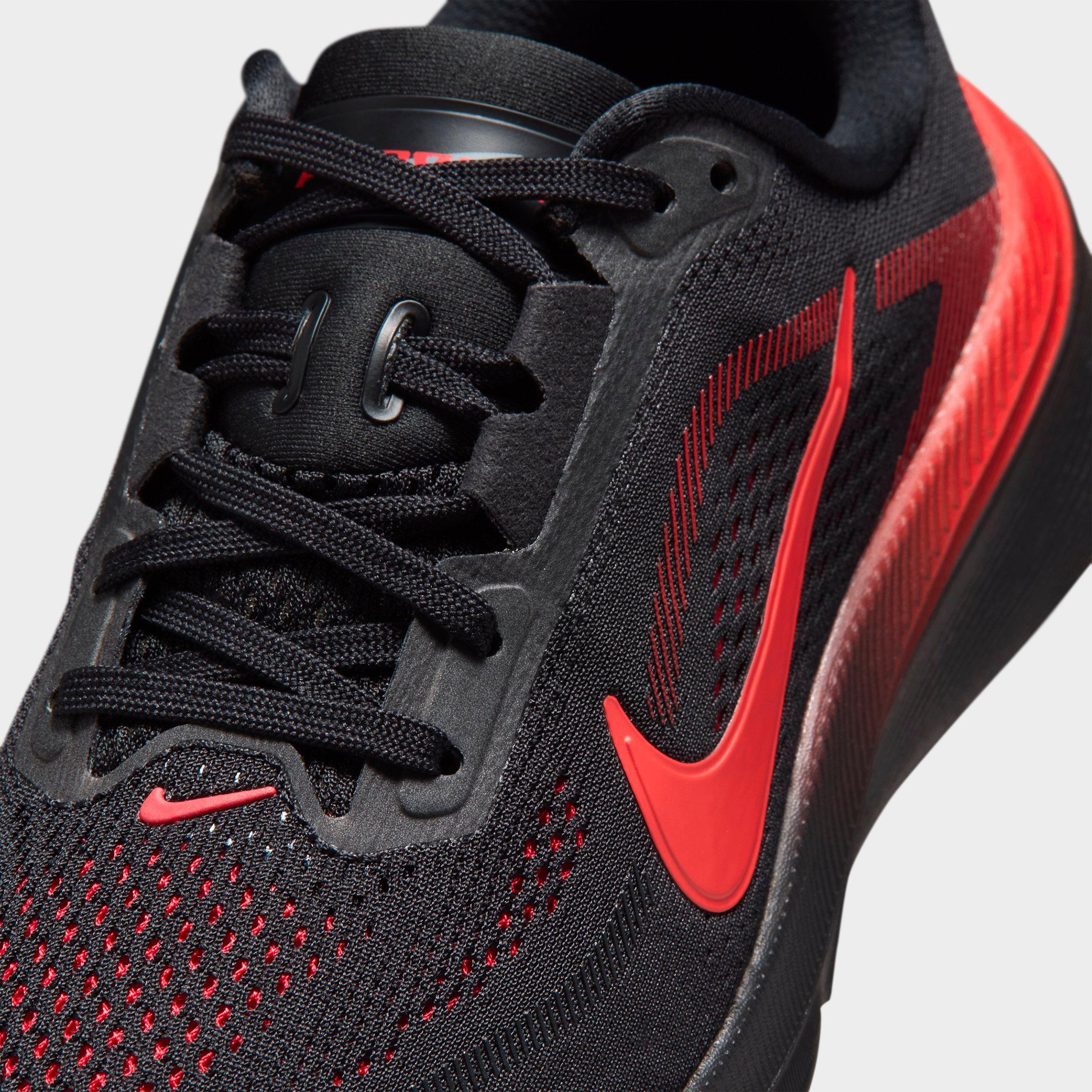 Big Kids' Nithtke Pegasus 42 Running Shoes - Black/University Red/Wolf Grey/Bright Crimson - Detail shot