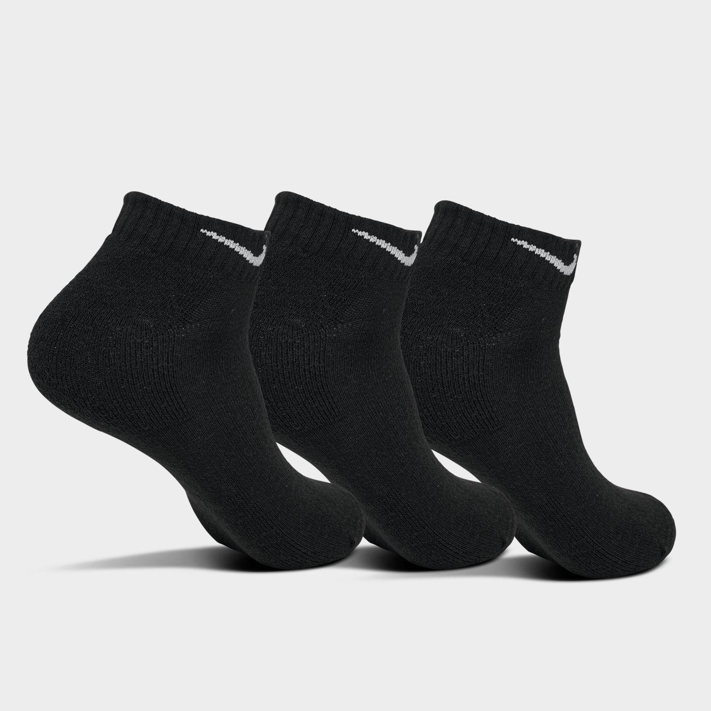 Nithtke Everyday Cushioned Training Low Socks (3-Pack) - Black/White