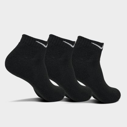 Nithtke Everyday Cushioned Training Low Socks (3-Pack) - Black/White