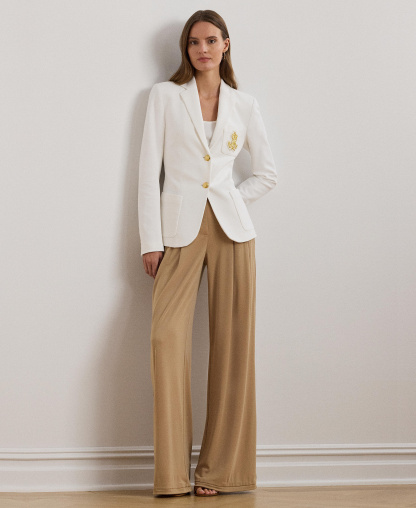 Lauren Ralph Lauren Bullion Jacquard Blazer - White