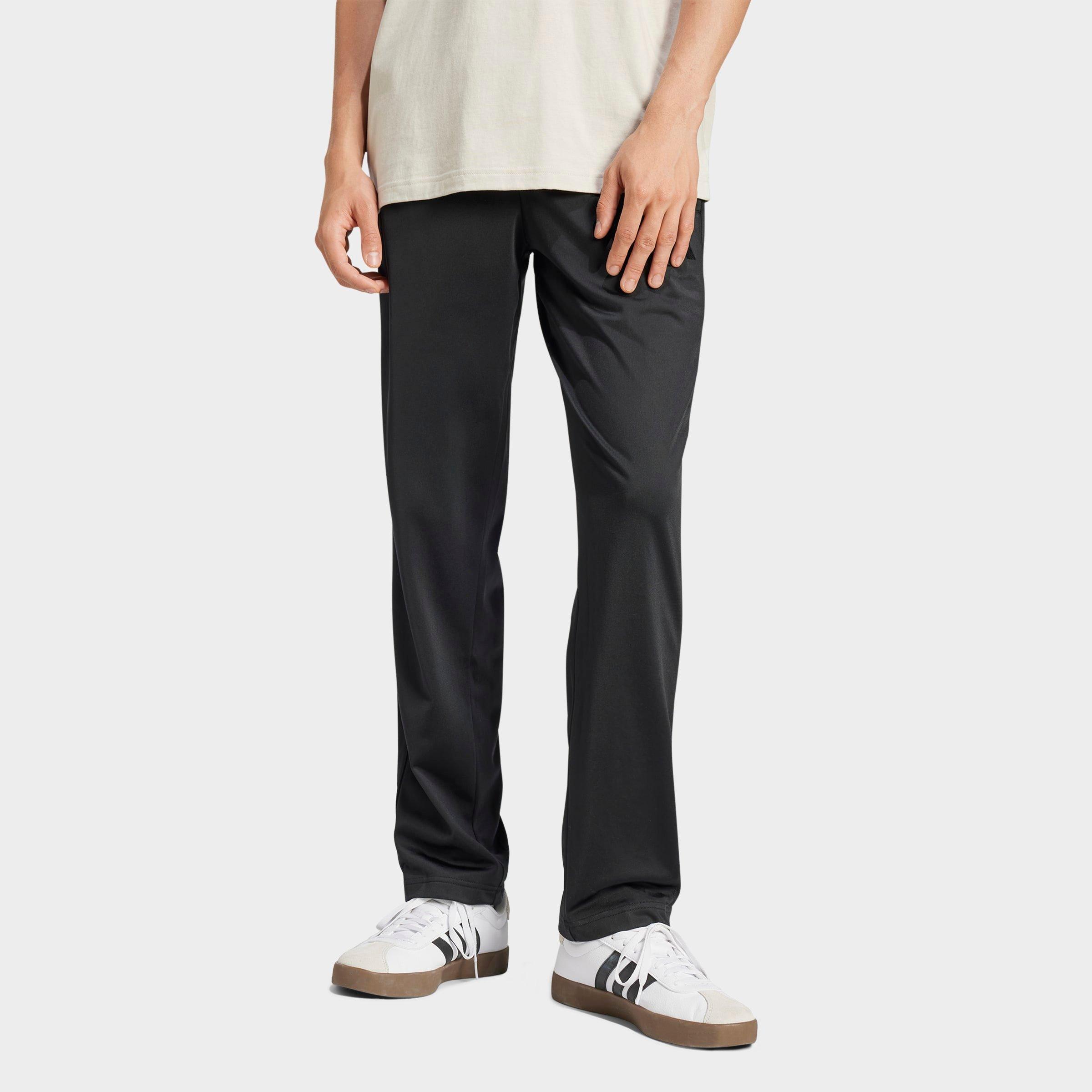 Men's adidas Dayready Open Hem Track Pants - Black/Black