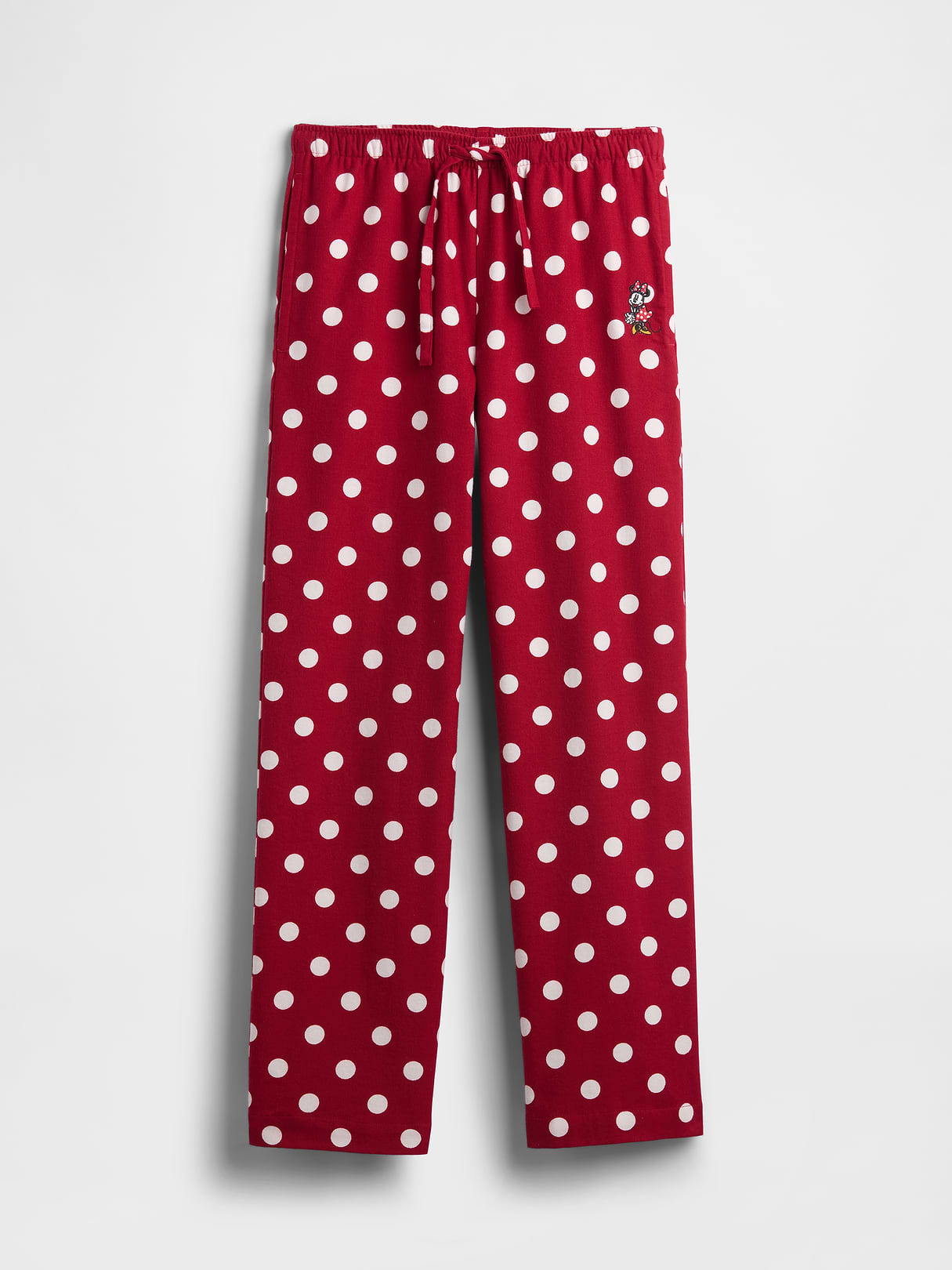 Adult Softest Flannel PJ Pants - Red with white polka dots