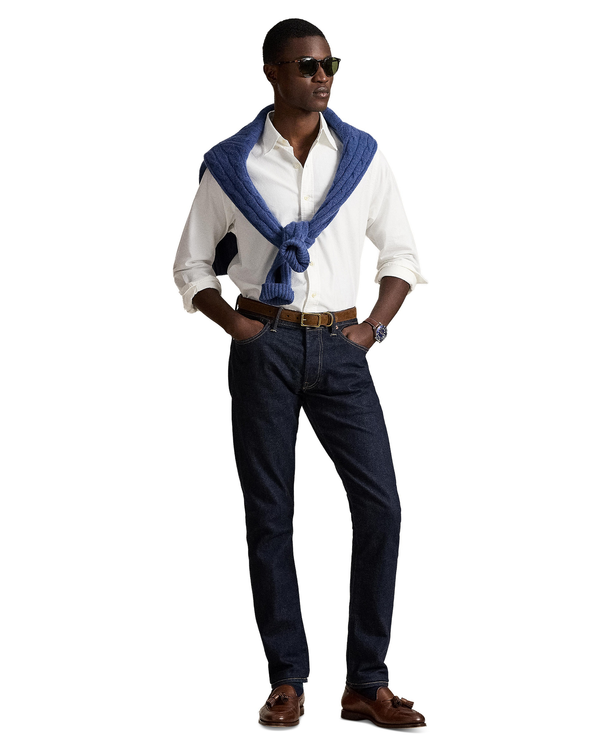 Polo Ralph Lauren Men's Garment-Dyed Oxford Shirt - White