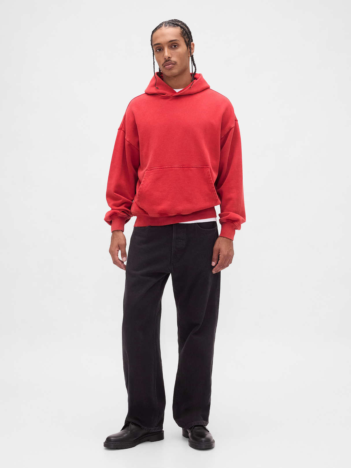 Adult Heavyweight Oversized Hoodie - MODERN RED