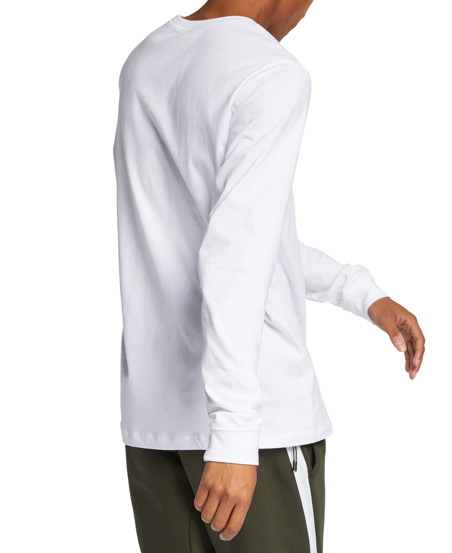Nike Men's Sportswear Club Long-Sleeve T-Shirt - White