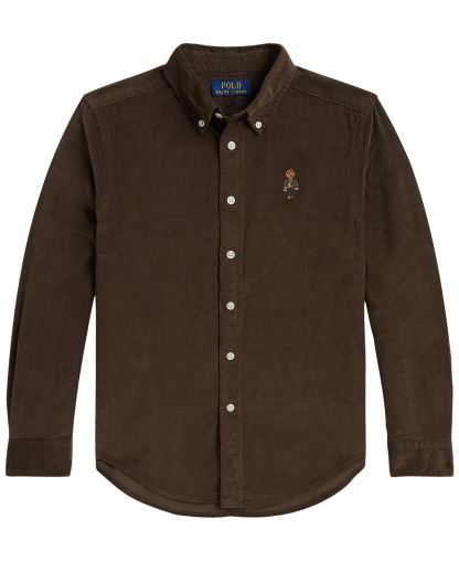 Polo Ralph Lauren Boys' 8-20 Polo Bear Cotton Corduroy Shirt - Nutmeg Brown