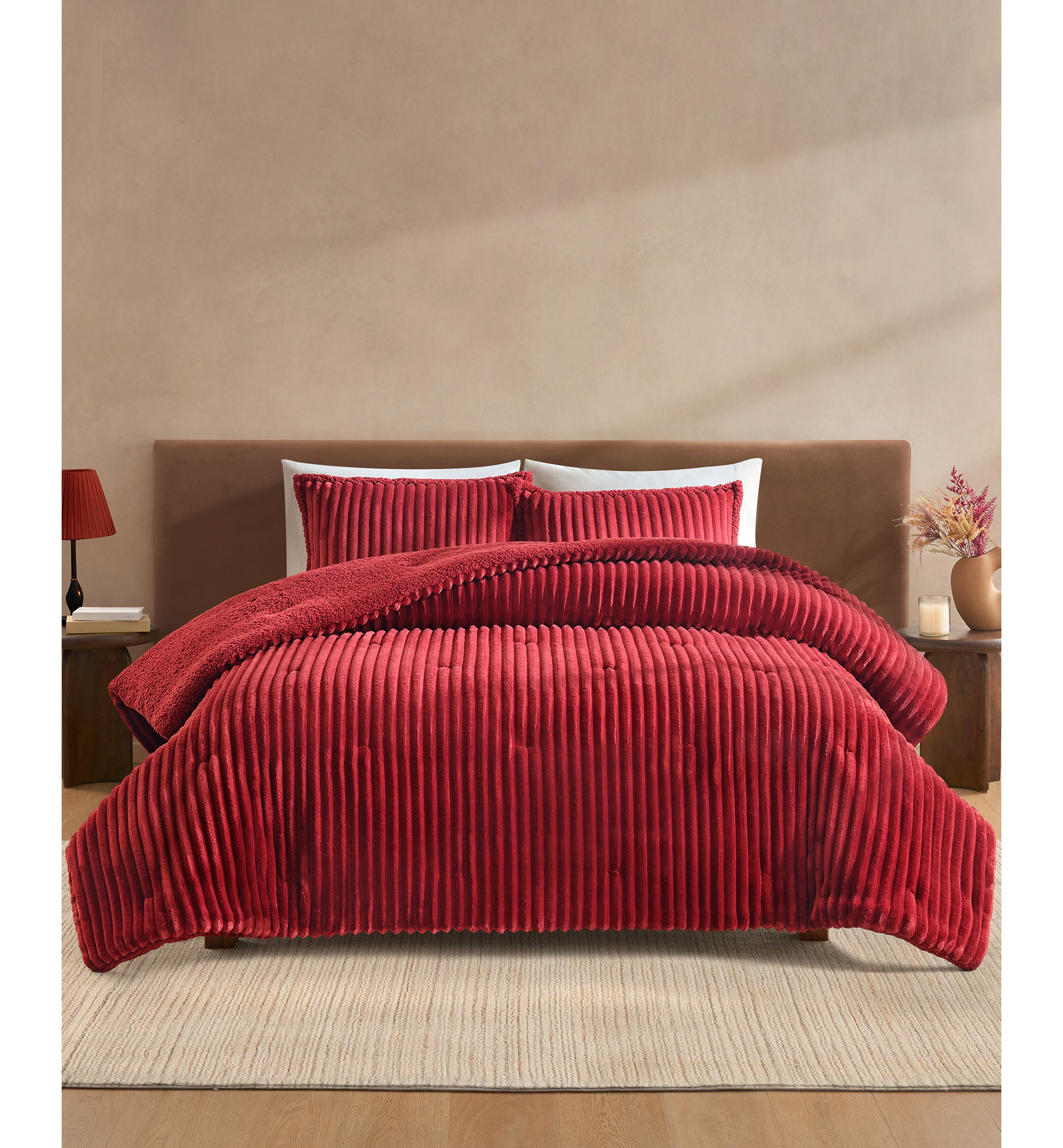 UGG® Avery Ribbed Comforter Set - Coffee Berry