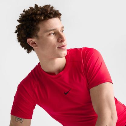 Men's Nike Pro Dri-FIT Tight Short-Sleeve Fitness Top - University Red/Black