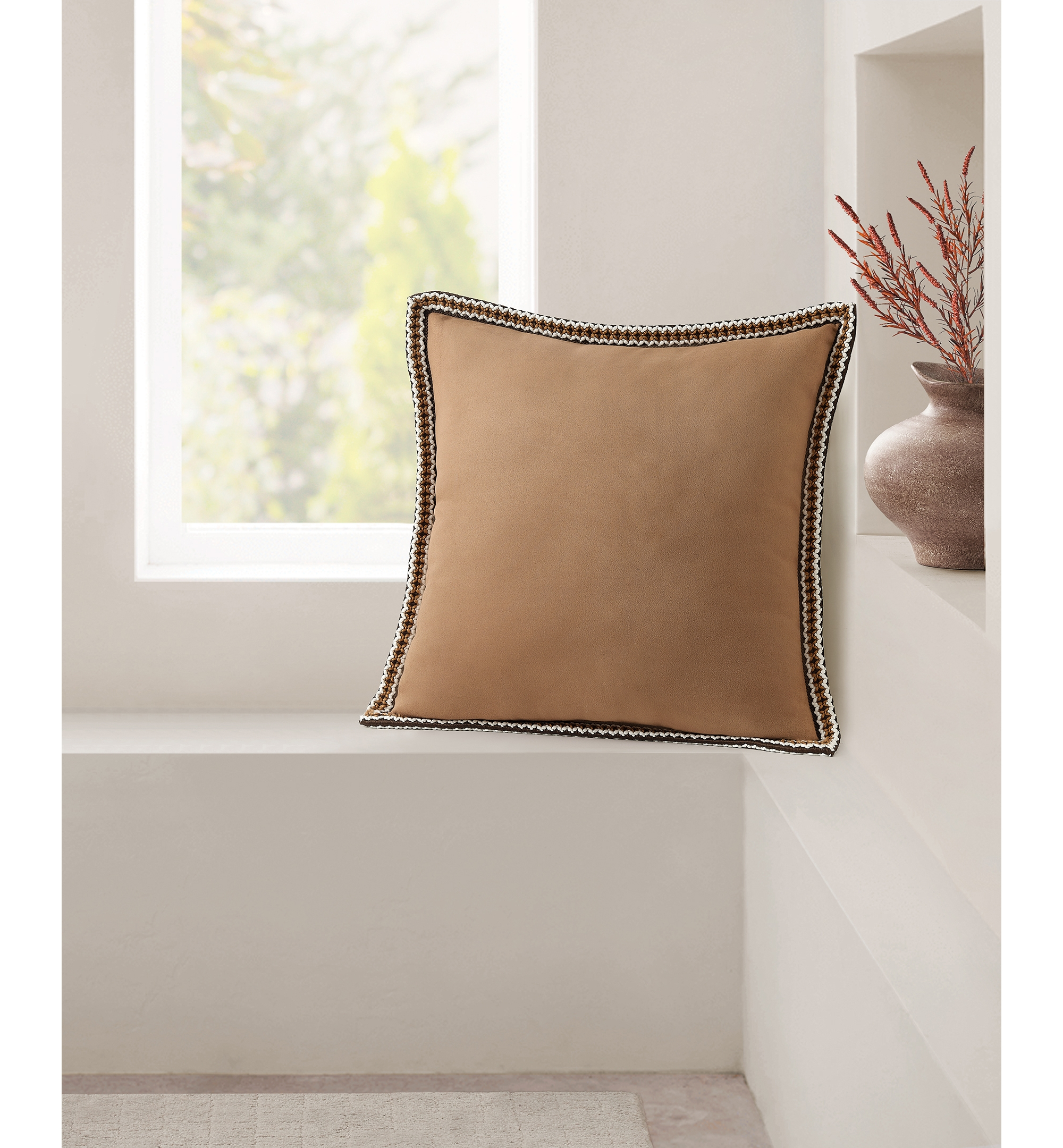 UGG® Kirkwood UGG Braid Decorative Pillow, 20" x 20" - Chai Spice