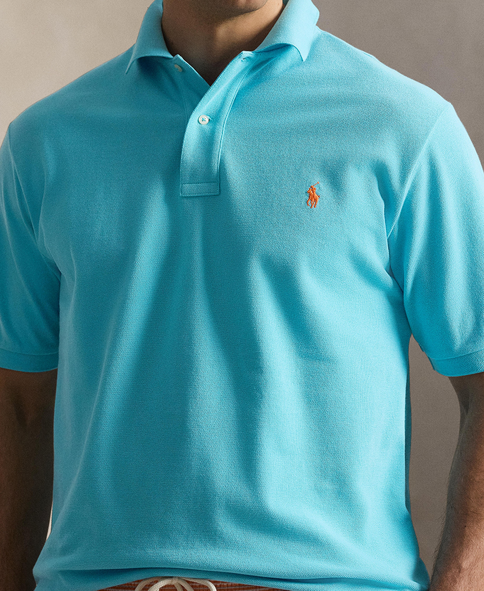 Polo Ralph Lauren Men's Big & Tall The Iconic Mesh Polo Shirt - Perfect Turquoise