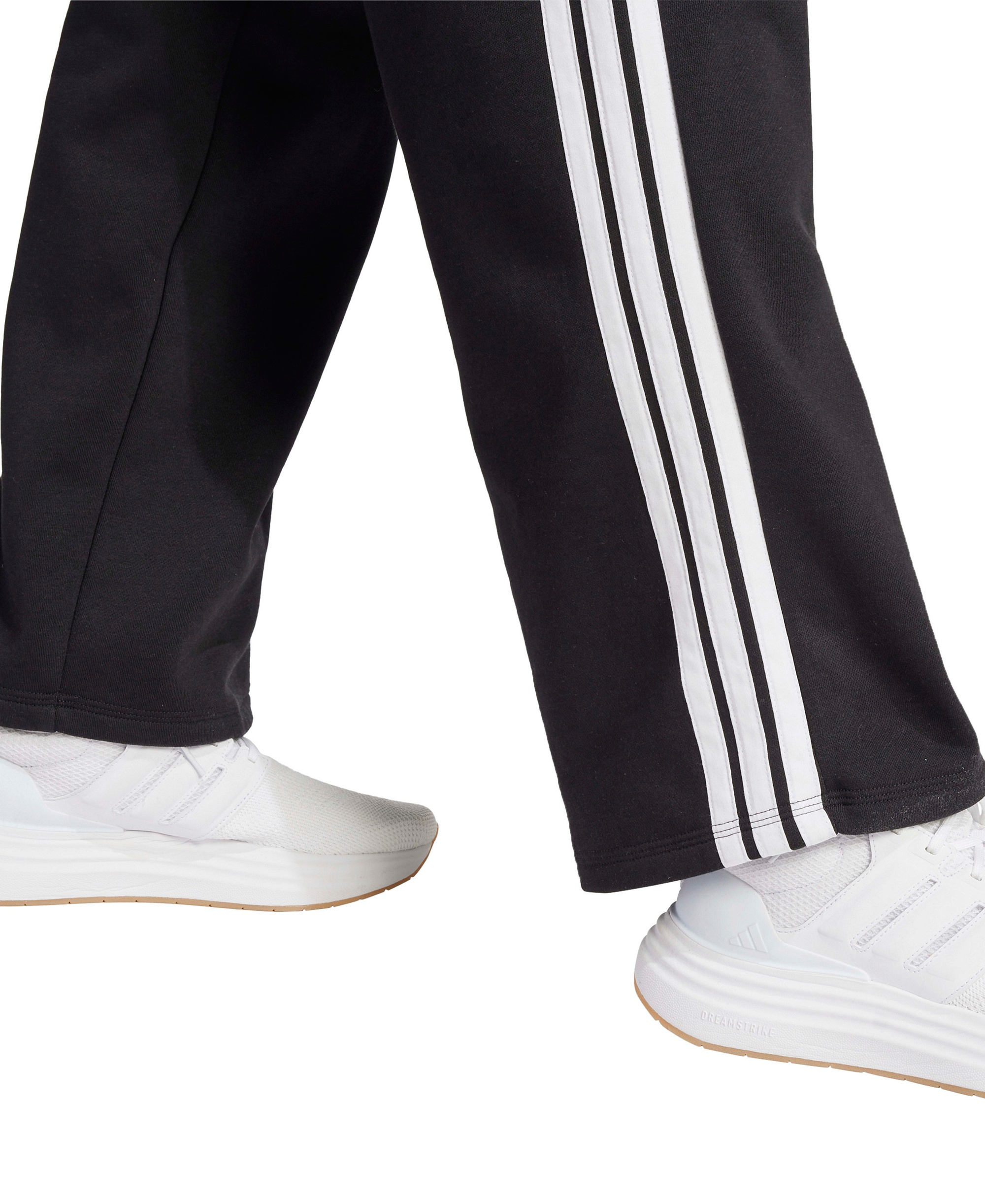 adidas Women's Essentials 3-Stripes Fleece Slim Pants - Black
