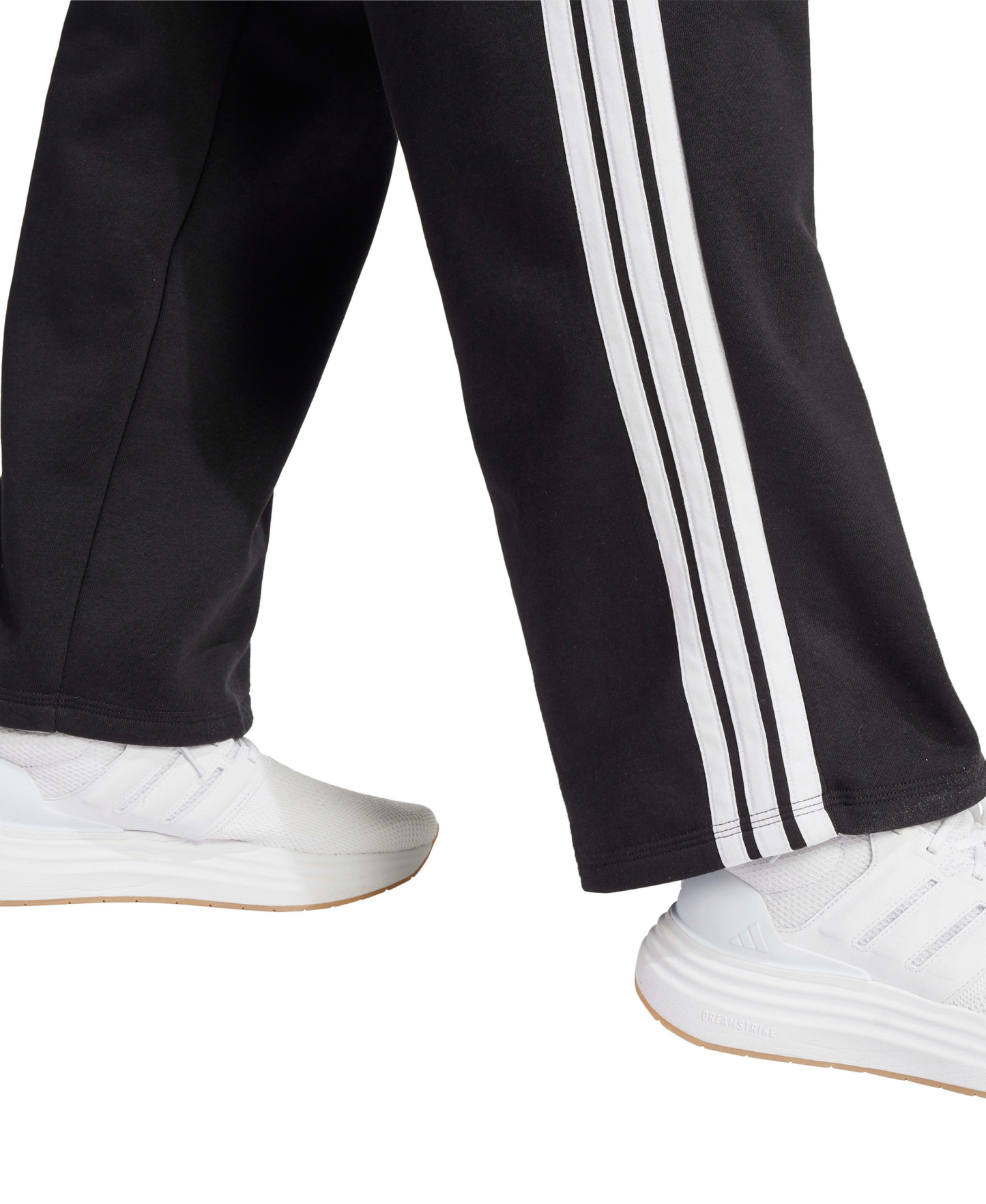 adidas Women's Essentials 3-Stripes Fleece Slim Pants - Black