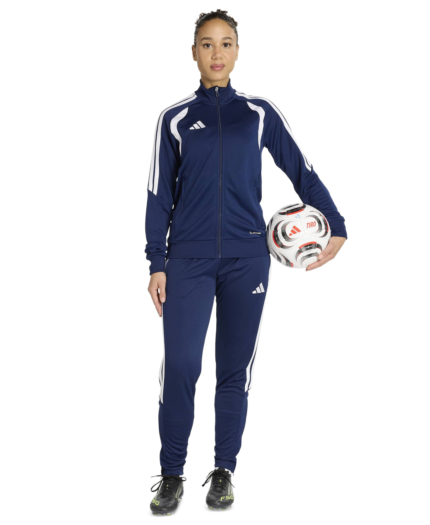 adidas Women's Tiro 26 Quarter-Zip Jacket - Team Navy Blue 2/White