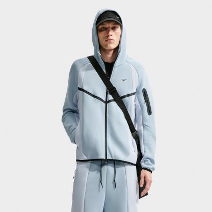 Men's Nithtke Tech Fleece Pro Windrunner Full-Zip Jacket - Light Armory Blue/Football Grey/Black