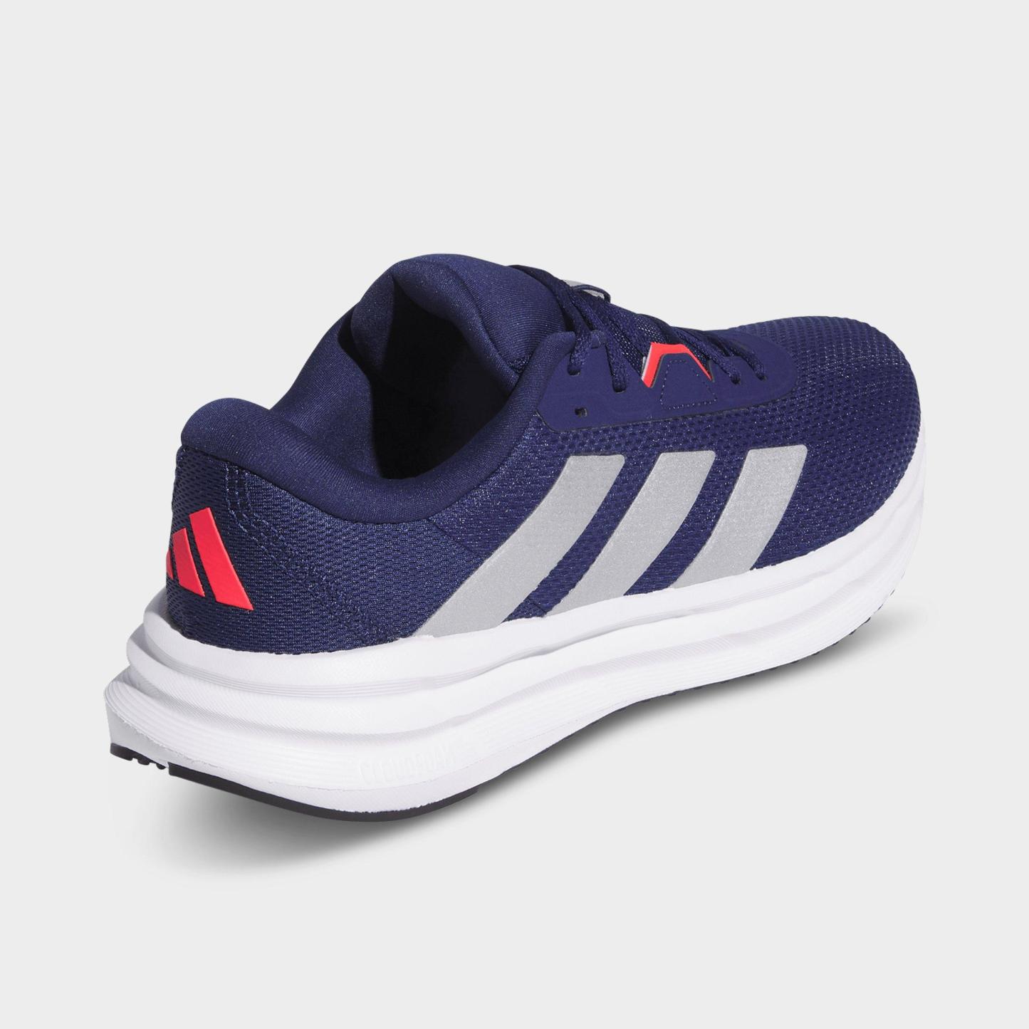 Men's adidas Galaxy 7 Running Shoes - Dark Blue/Silver Metallic/Lucid Red - Back view