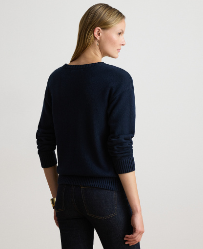 Lauren Ralph Lauren Women's Cotton Dog Sweater - Lauren Navy Multi