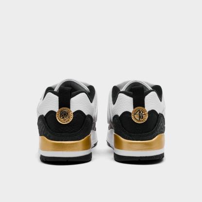 Little Kids' Jordan Spizike Low Casual Shoes - White/Metallic Gold/Black - view 4