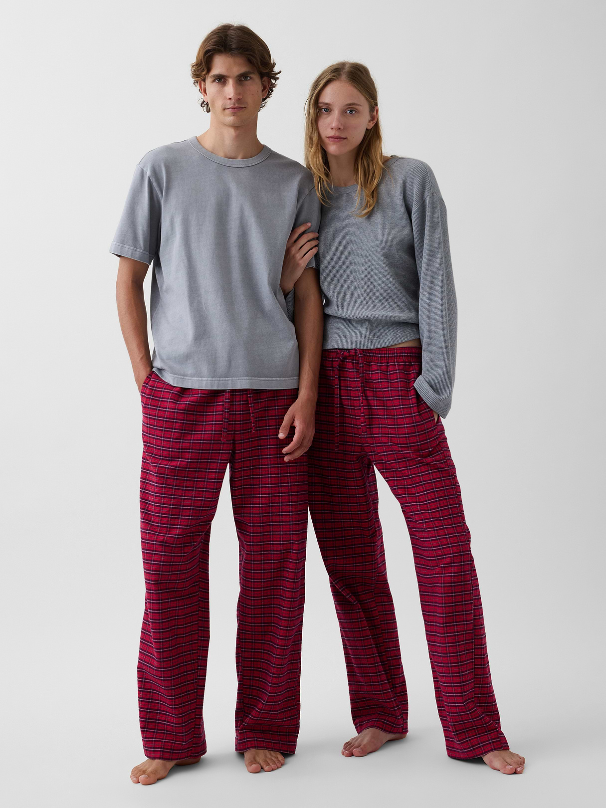 Adult Softest Flannel PJ Pants - Red tartan