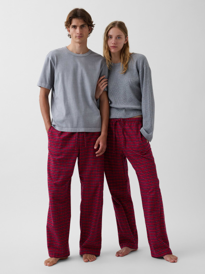Adult Softest Flannel PJ Pants - Red tartan