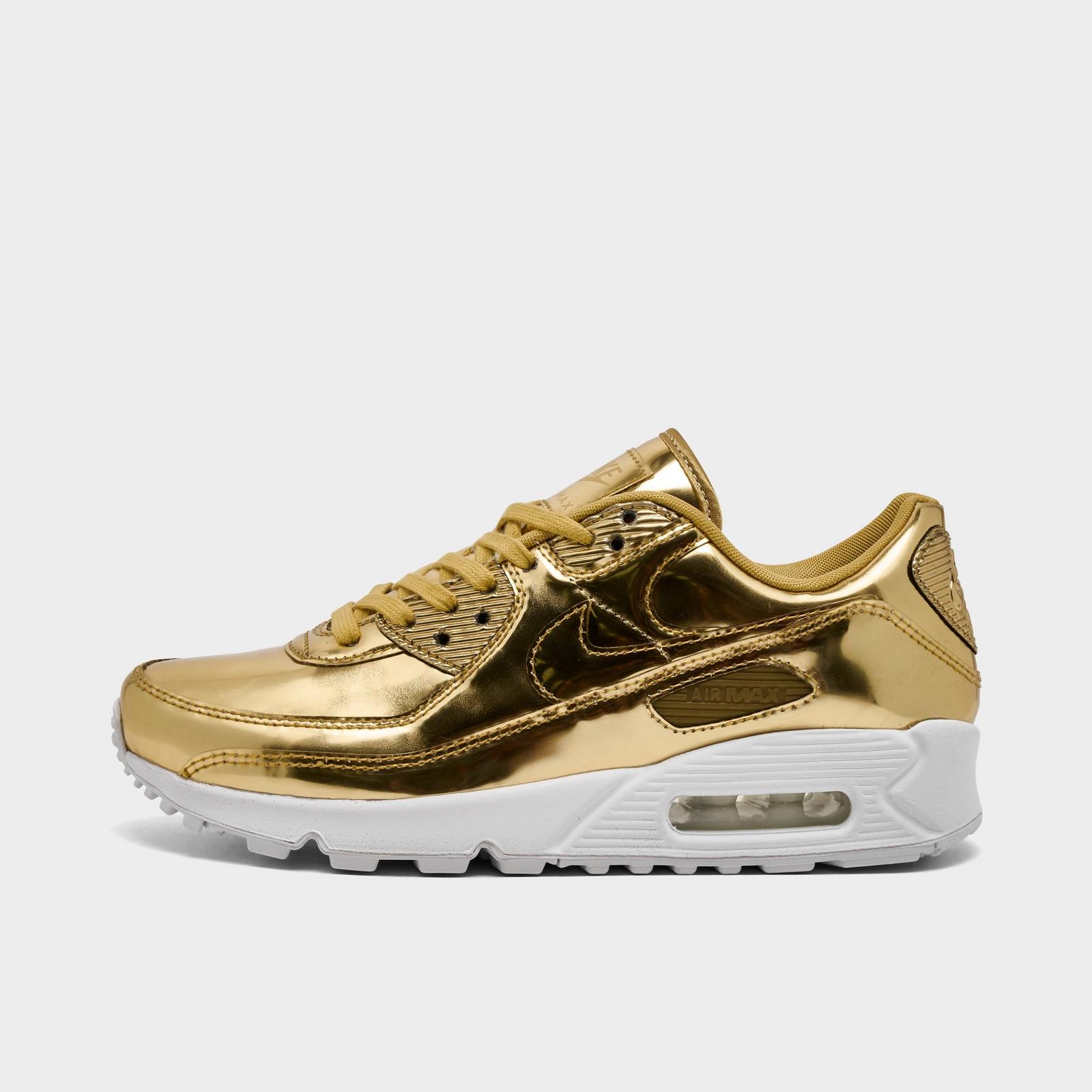 Women's Nike Air Max 90 SP Casual Shoes - Metallic Gold/Club Gold