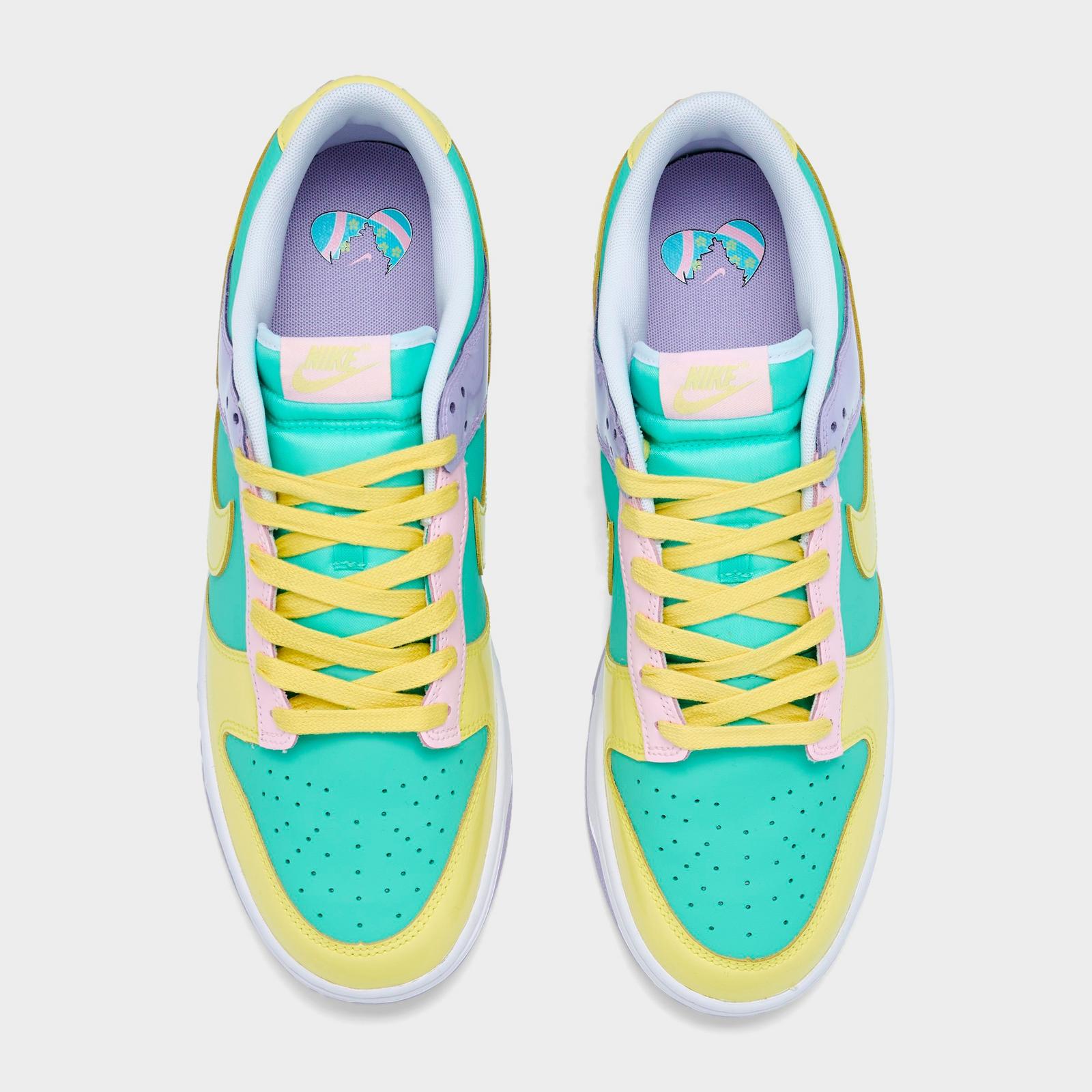 Men's Nike Dunk Low Retro SE Casual Shoes - Emerald Rise/Hydrangeas/White/Yellow Pulse