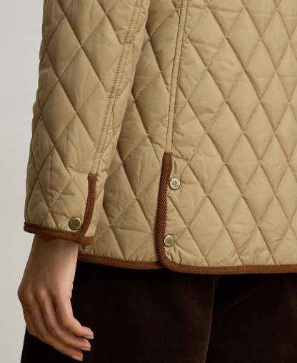 Lauren Ralph Lauren Women's Crested Quilted Jacket - Birth tan