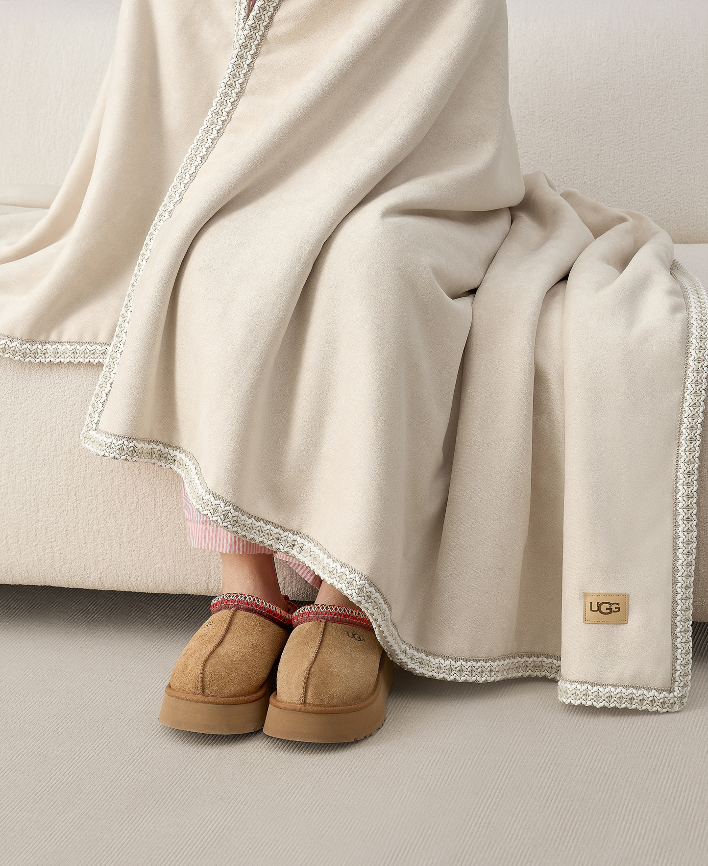 Kirkwood UGG Braid Throw, 50" x 70" - Birch