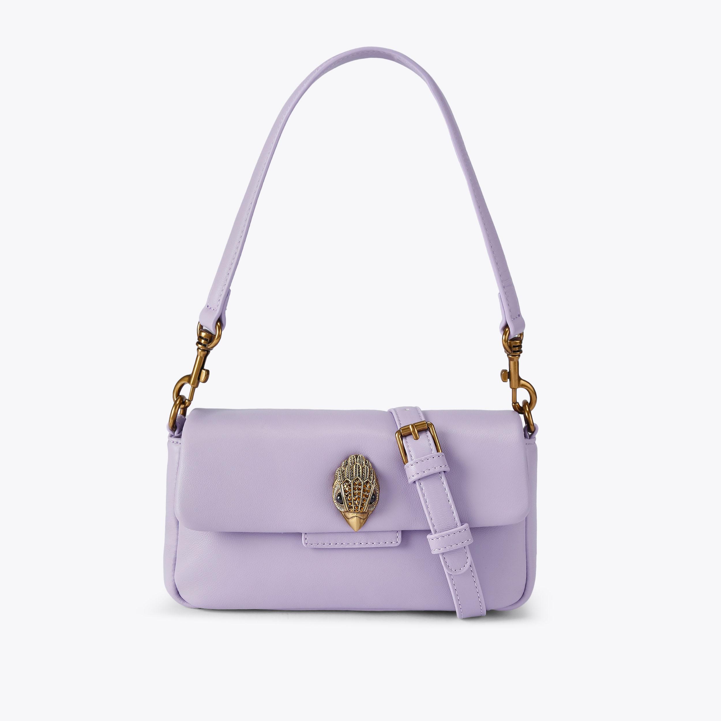 Kurt Geiger London Mini Leather Oxford Bag - Purple