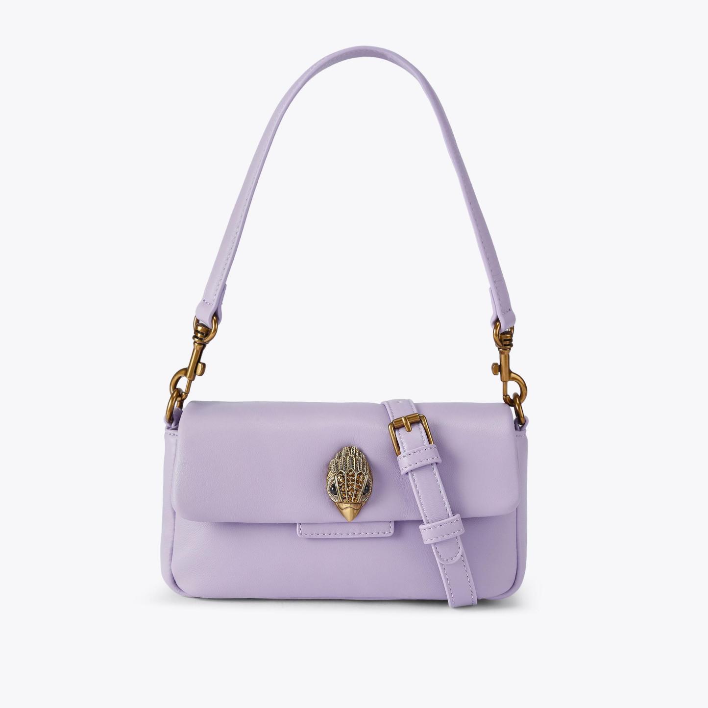 Kurt Geiger London Mini Leather Oxford Bag - Purple