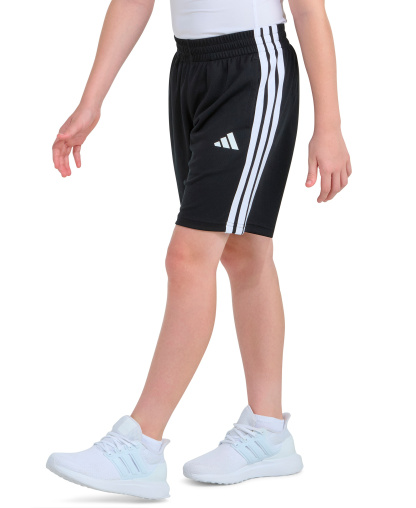 adidas Boys' 8-18 Elastic Waistband Drawcord Shorts - Black