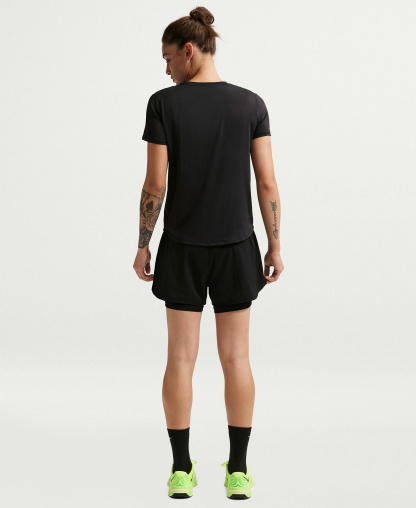 Nike Women's One Dri-Fit High-Waist 2-in-1 Shorts - Black/white