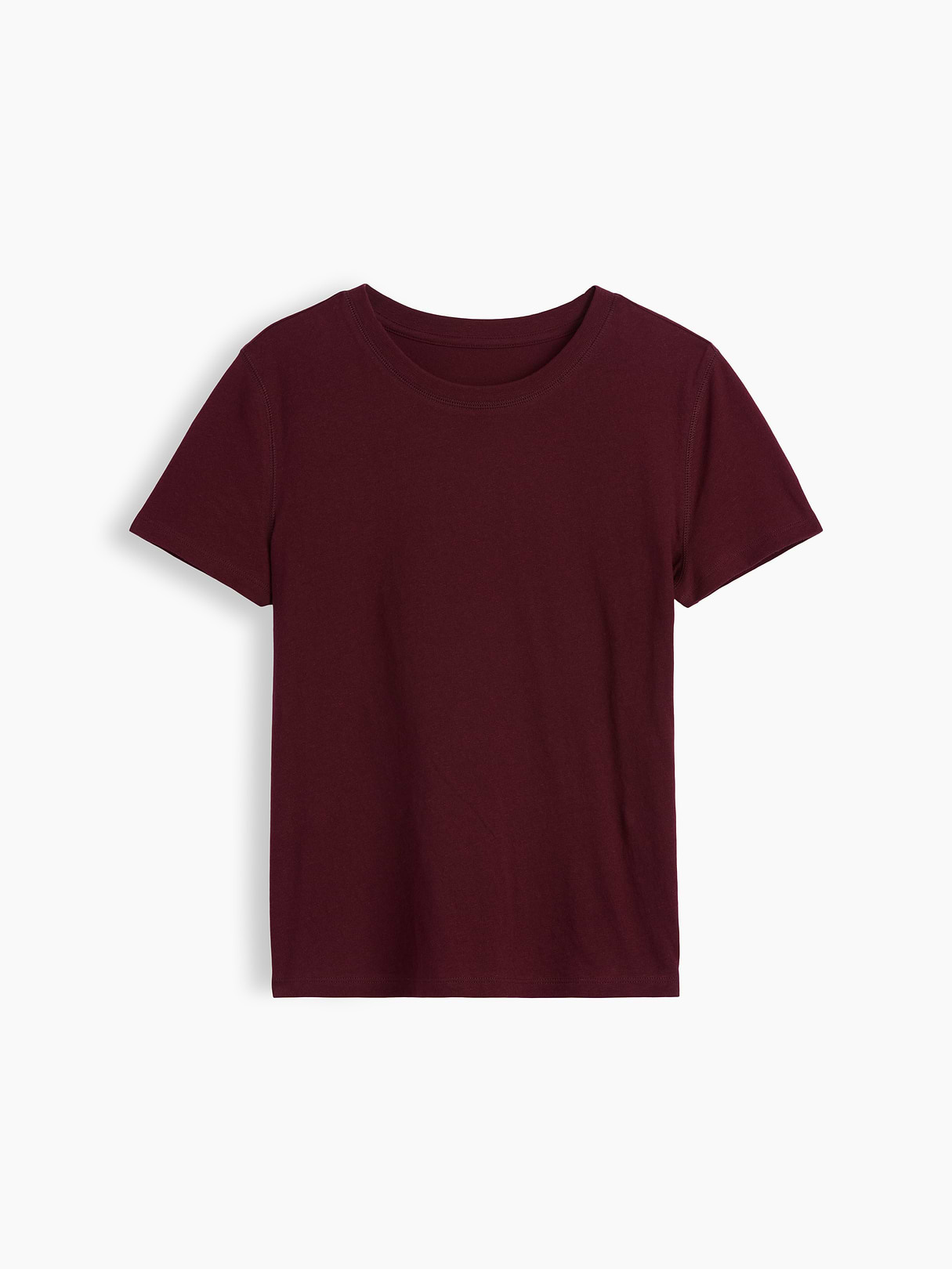 100% Cotton Authentic Shrunken T-Shirt - Noir red