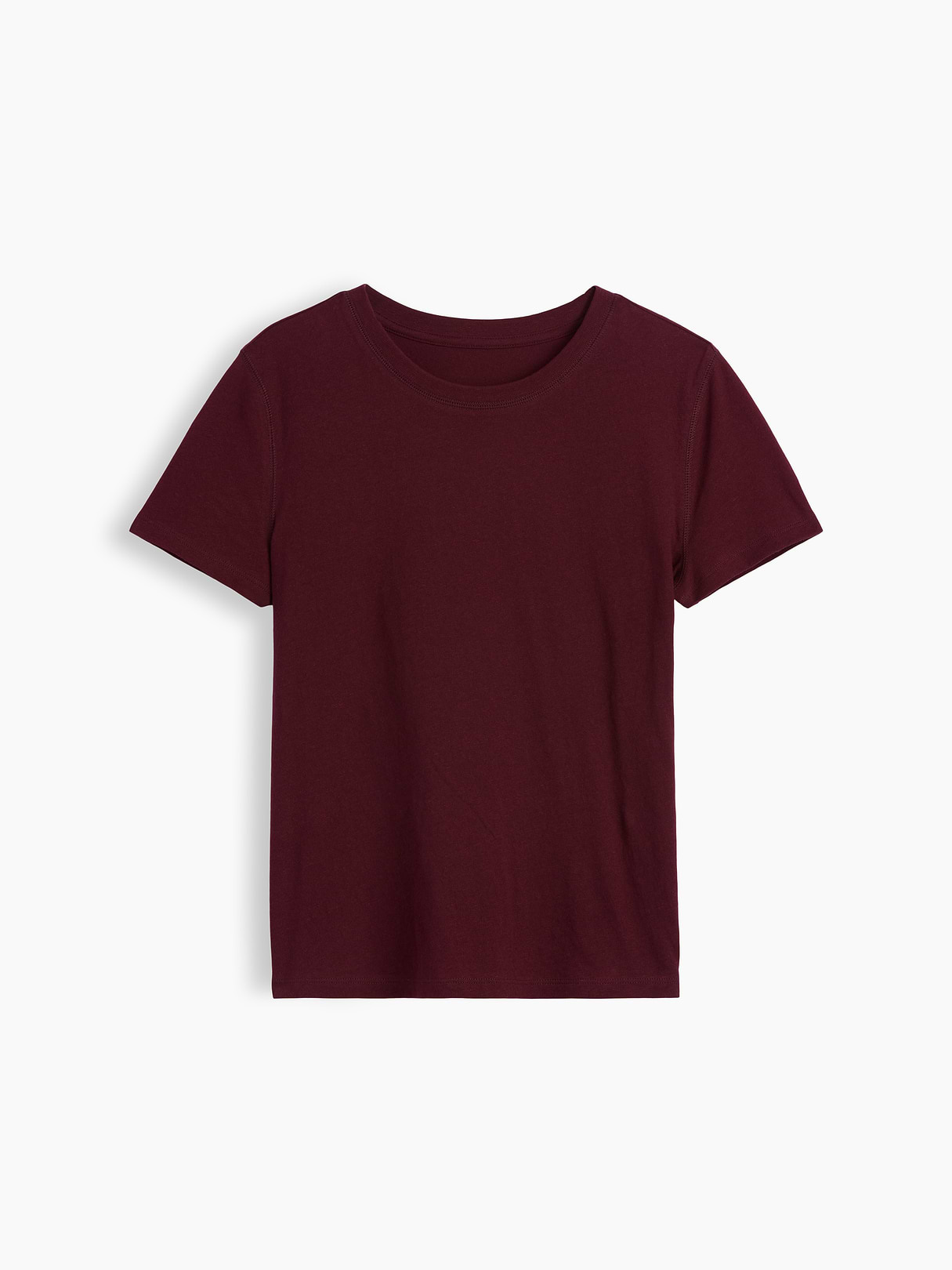 100% Cotton Authentic Shrunken T-Shirt - Noir red