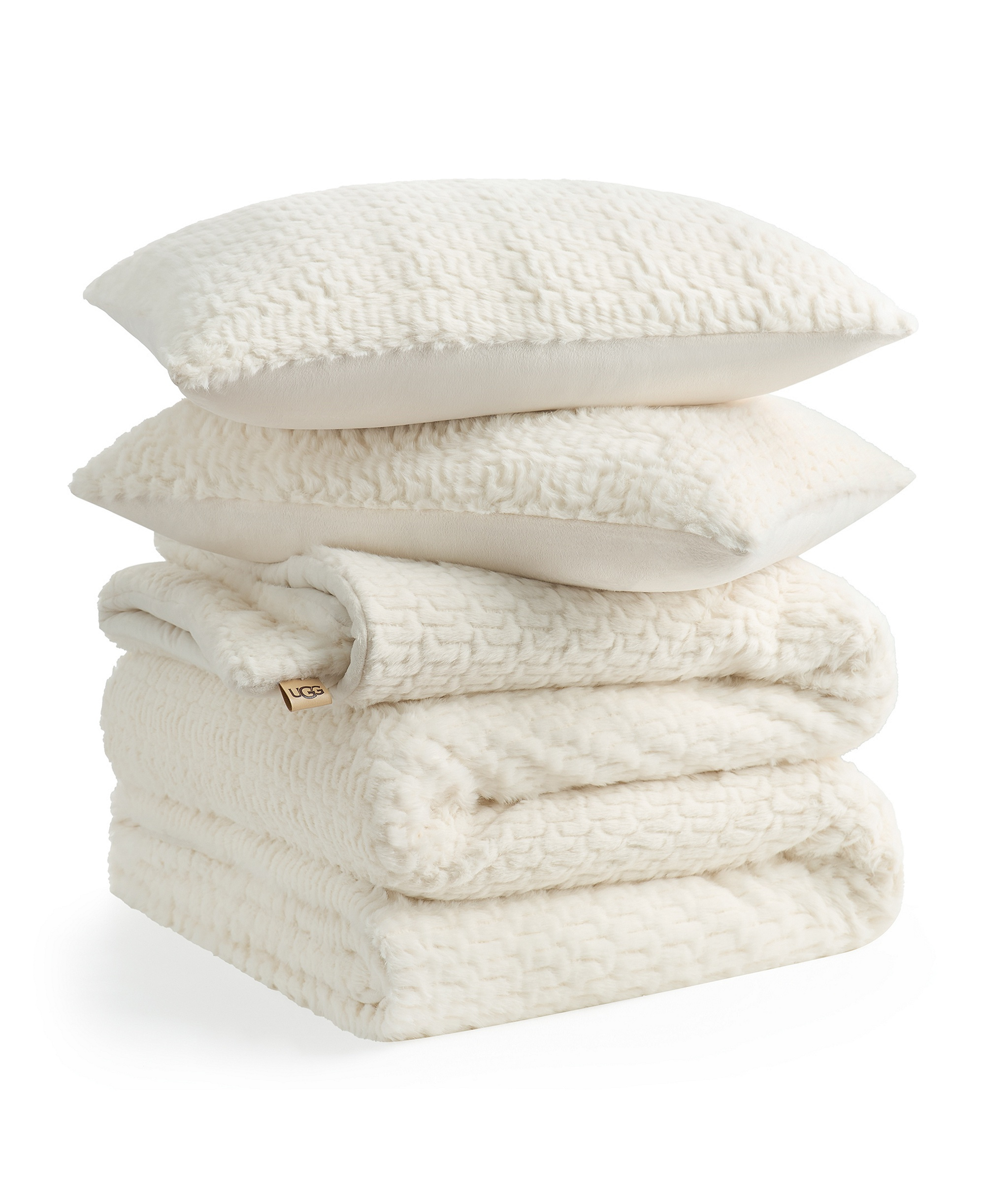 UGG® Lida Faux Fur 2-Piece Comforter Set, Twin/Twin XL - Snow