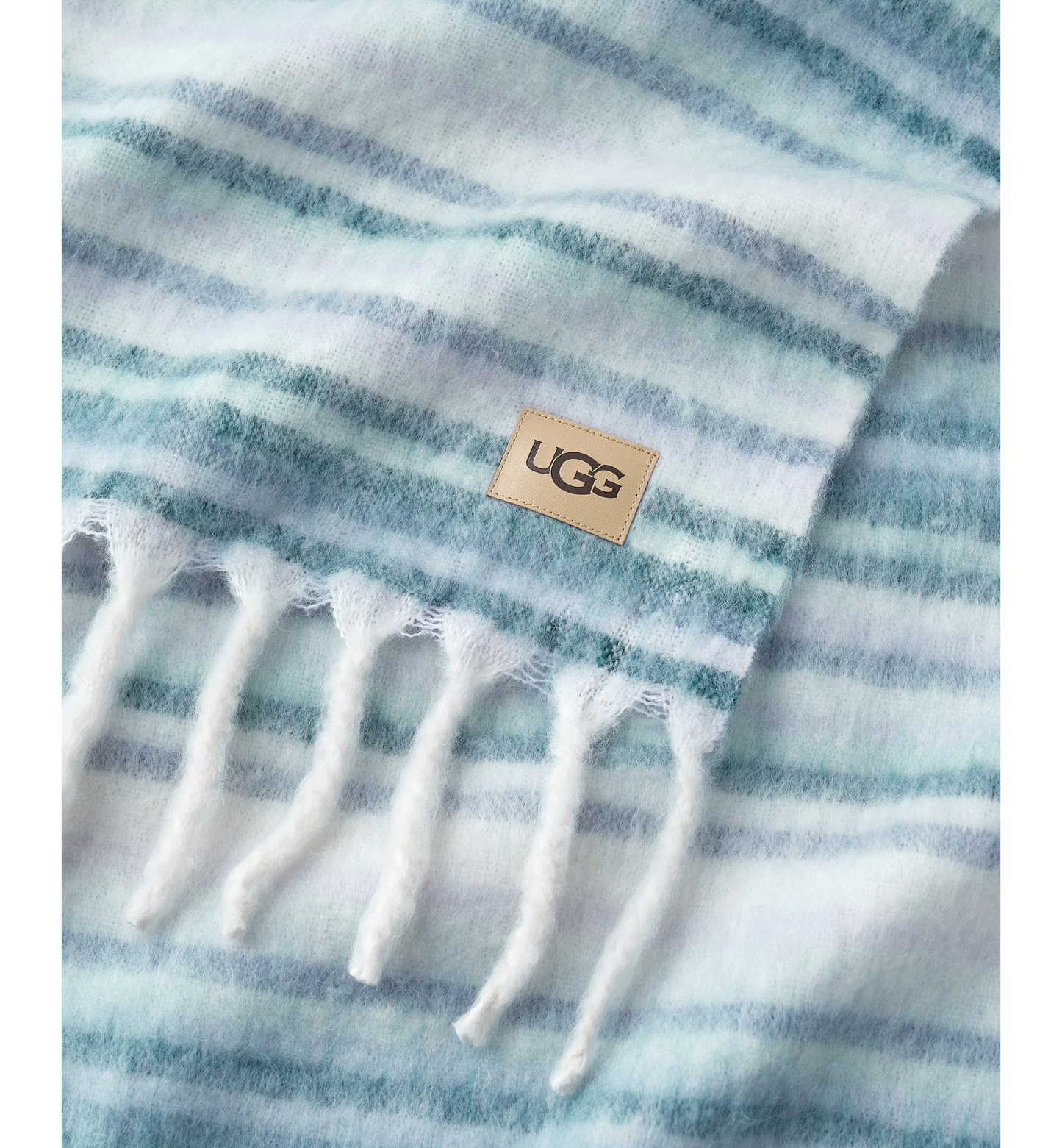 UGG® Joana Striped Throw, 50" x 70" - Silver Blue