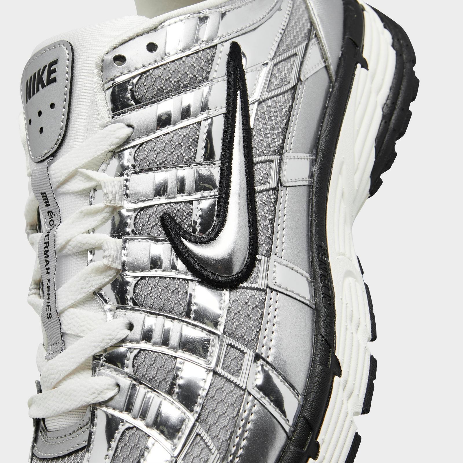 Men's Nike P-6000 Casual Shoes - Metallic Silver/Sail/Black/Metallic Silver