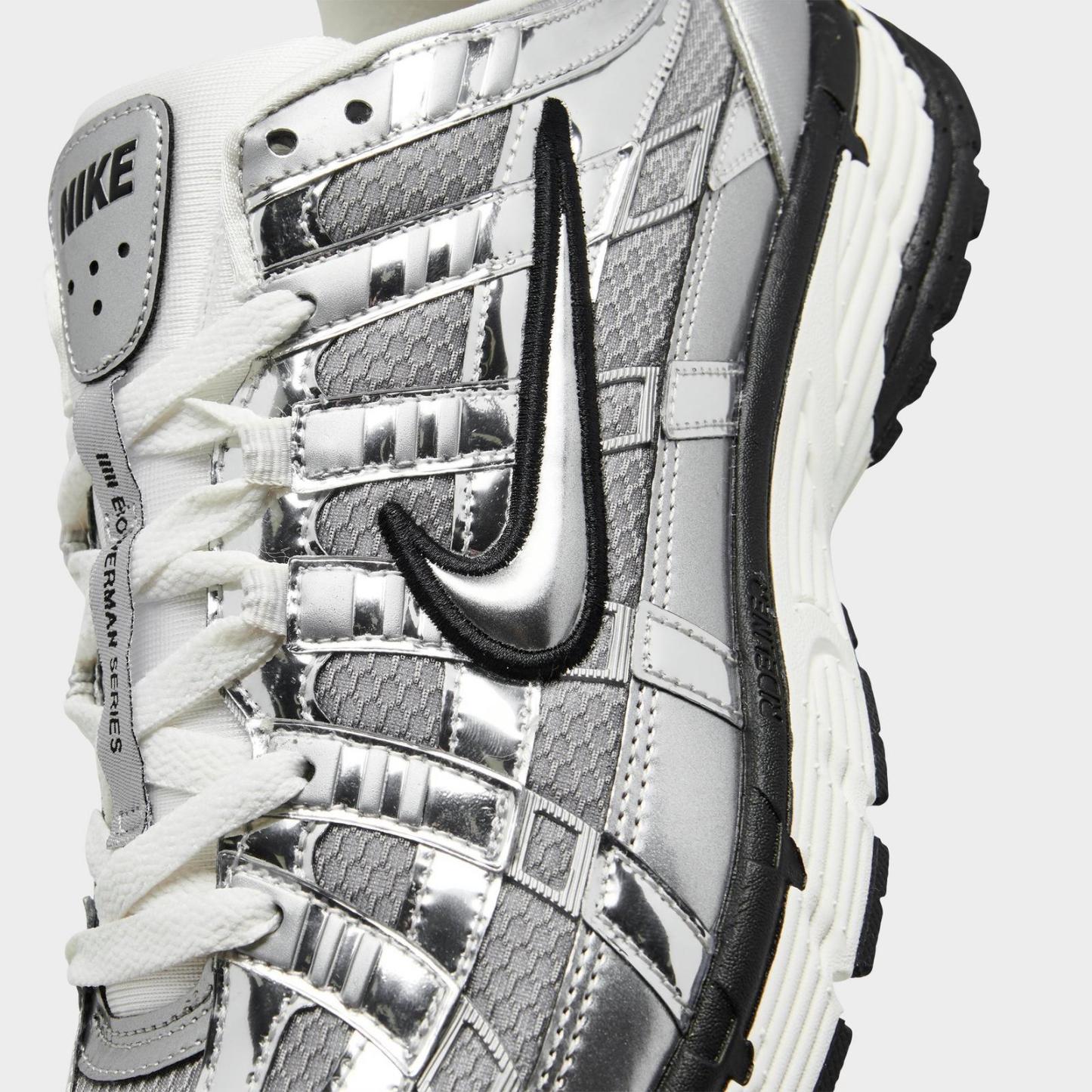 Men's Nike P-6000 Casual Shoes - Metallic Silver/Sail/Black/Metallic Silver