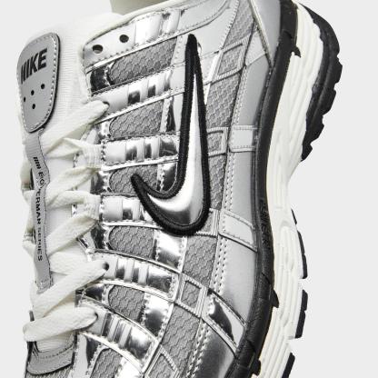 Men's Nike P-6000 Casual Shoes - Metallic Silver/Sail/Black/Metallic Silver