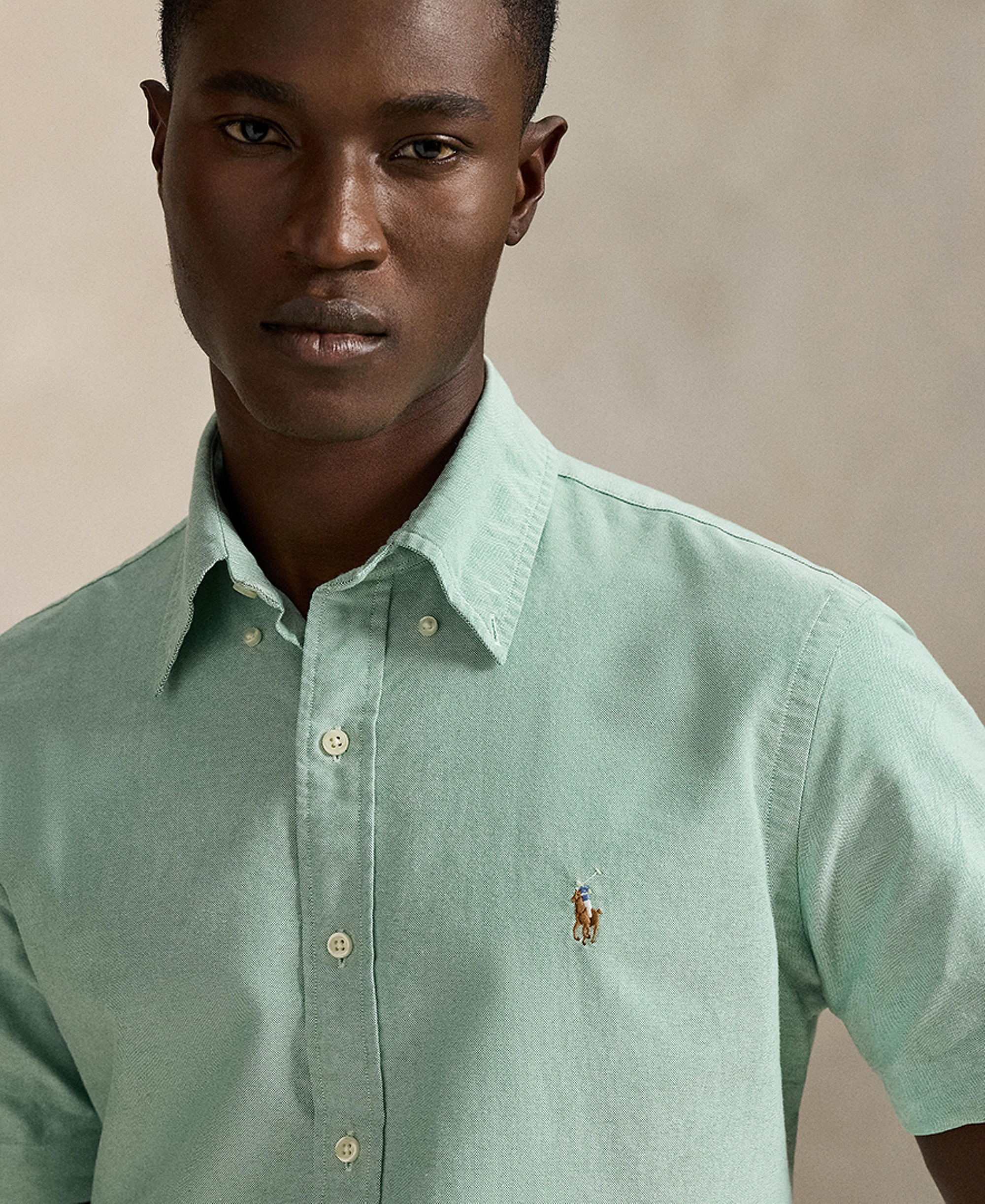 Polo Ralph Lauren Men's Classic-Fit Short-Sleeve Oxford Shirt - Cruise Green
