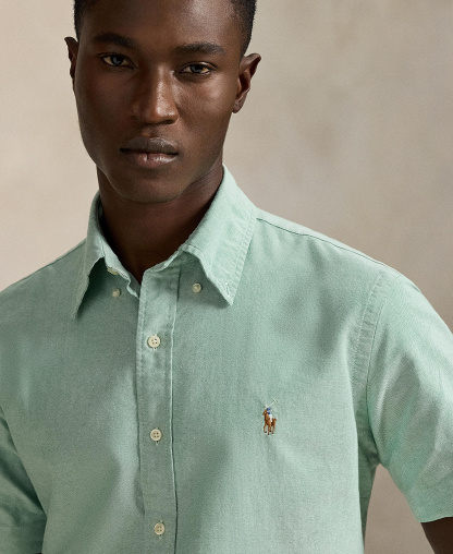 Polo Ralph Lauren Men's Classic-Fit Short-Sleeve Oxford Shirt - Cruise Green
