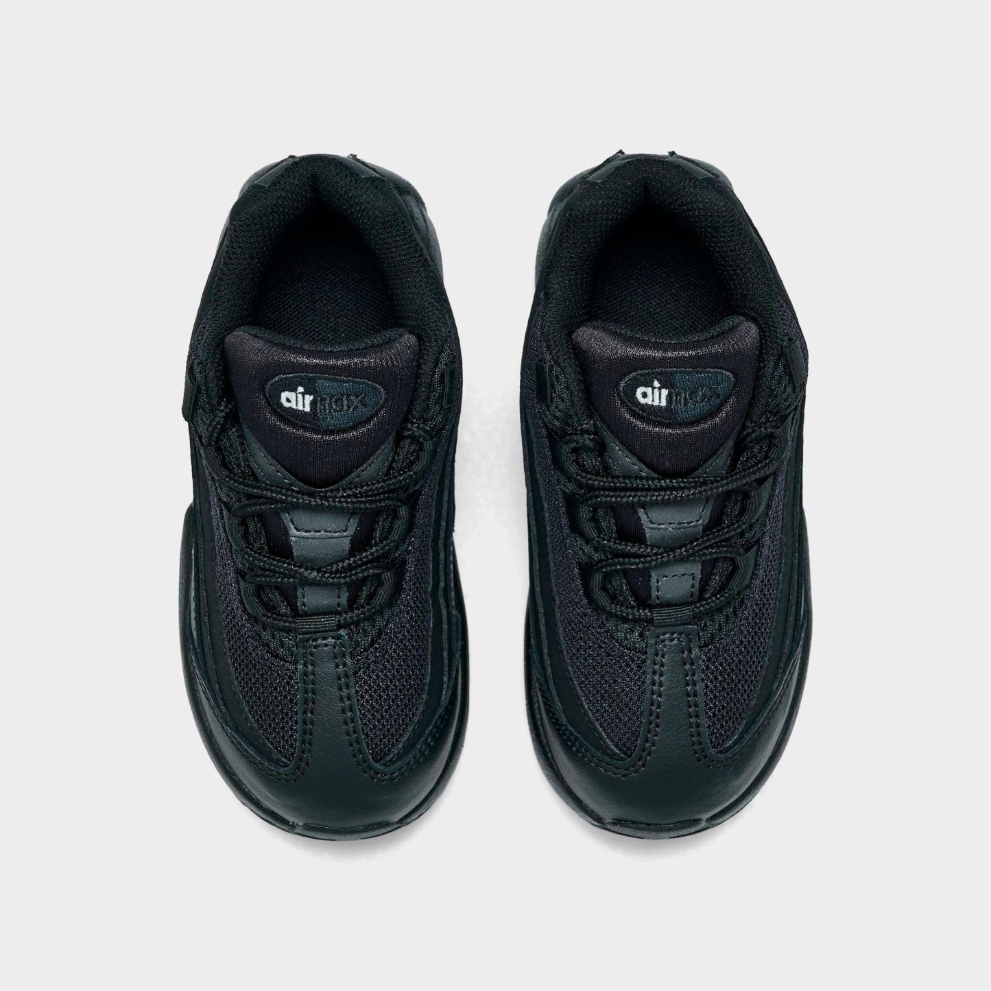 Kids' Toddler Nithtke Air Max 95 Recraft Casual Shoes - Black/Black/Black/Anthracite - Top view
